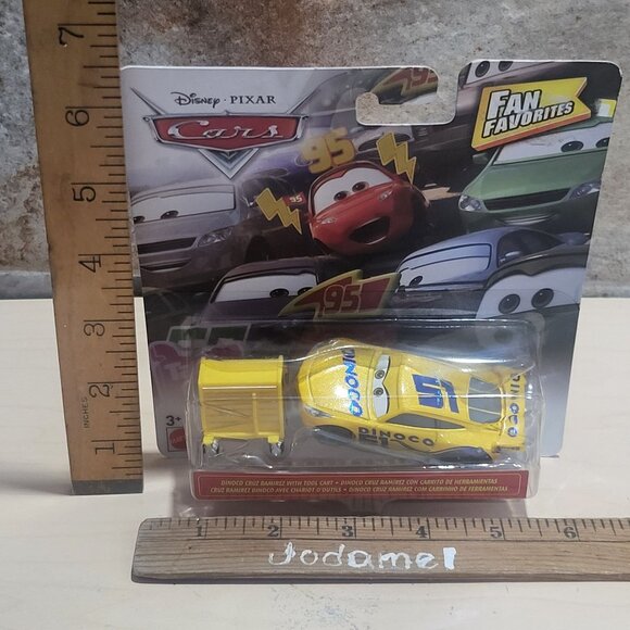 Disney Pixar Cars Fan Favorites Dinoco Cruz Ramirez Tool Cart Diecast Vehicle - Picture 8 of 9